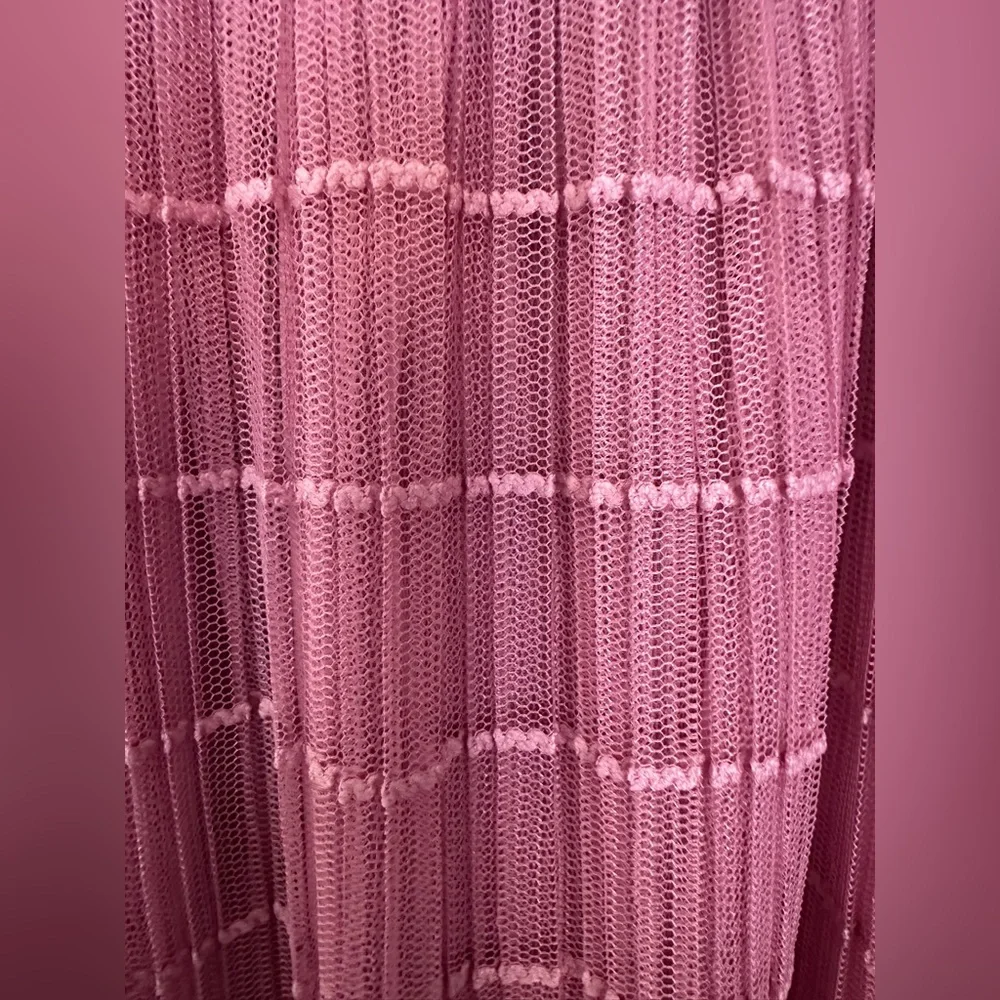 On 34th Tulle Mauve Orchid A-Line Midi Skirt Plus Size 1X - Picture 4 of 9